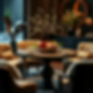 Stylish round table showcasing a beautiful centerpiece