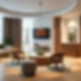 Elegant round single-color fiber model enhancing modern decor